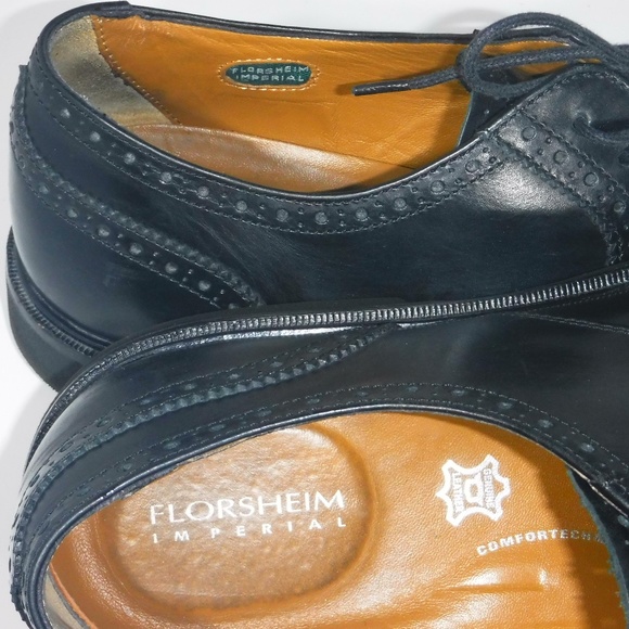 Florsheim Imperial Black Cap Toe Oxfords Sz 8.5 - Picture 6 of 8